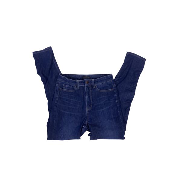 Uniqlo Blue Jeans Women’s Size 26 Cotton Mid Rise Straight Leg Denim Pants - Picture 1 of 7